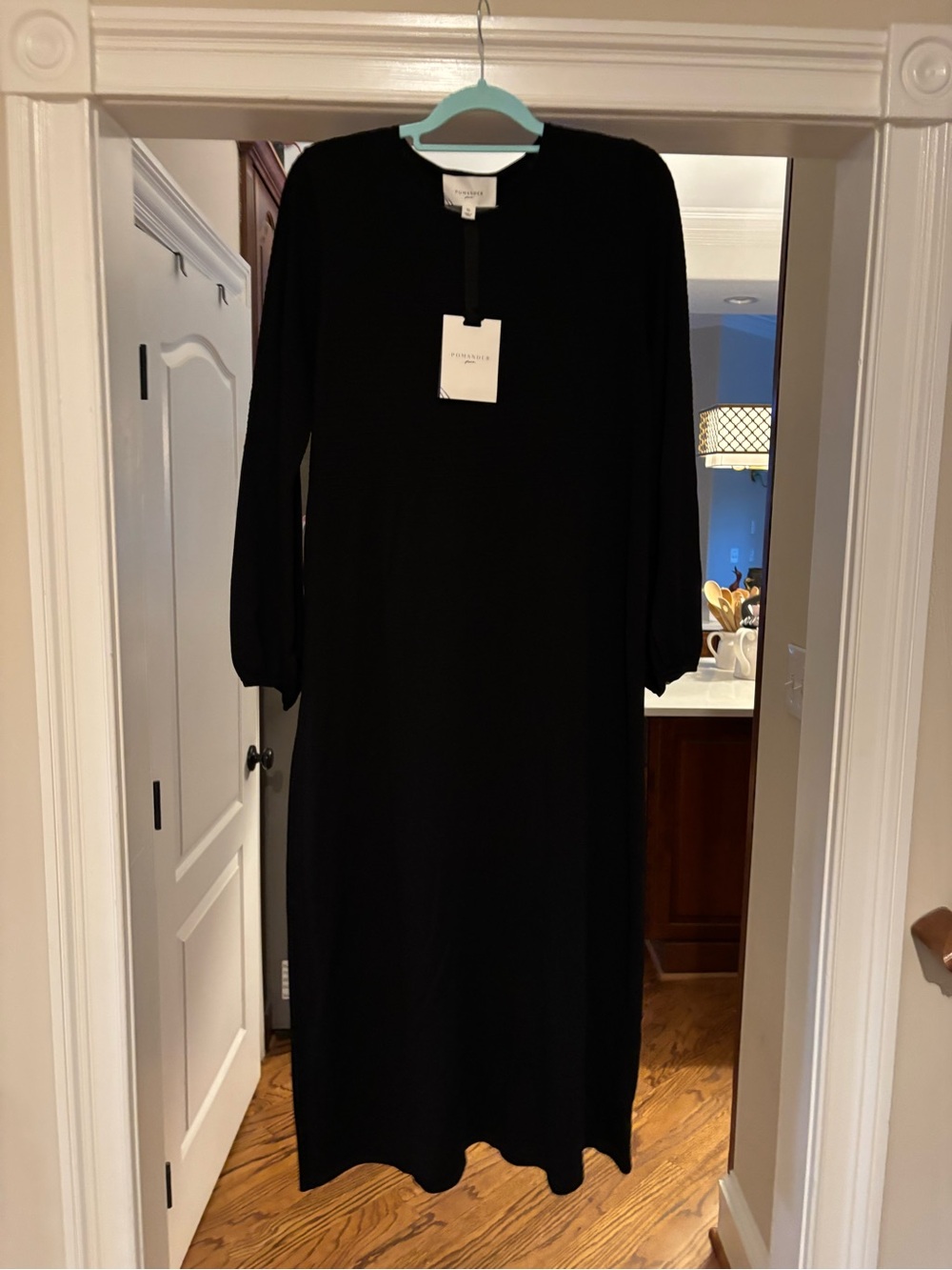 Pomander Place by Tuckernuck Black Long Sleeve Midi Dress NWT